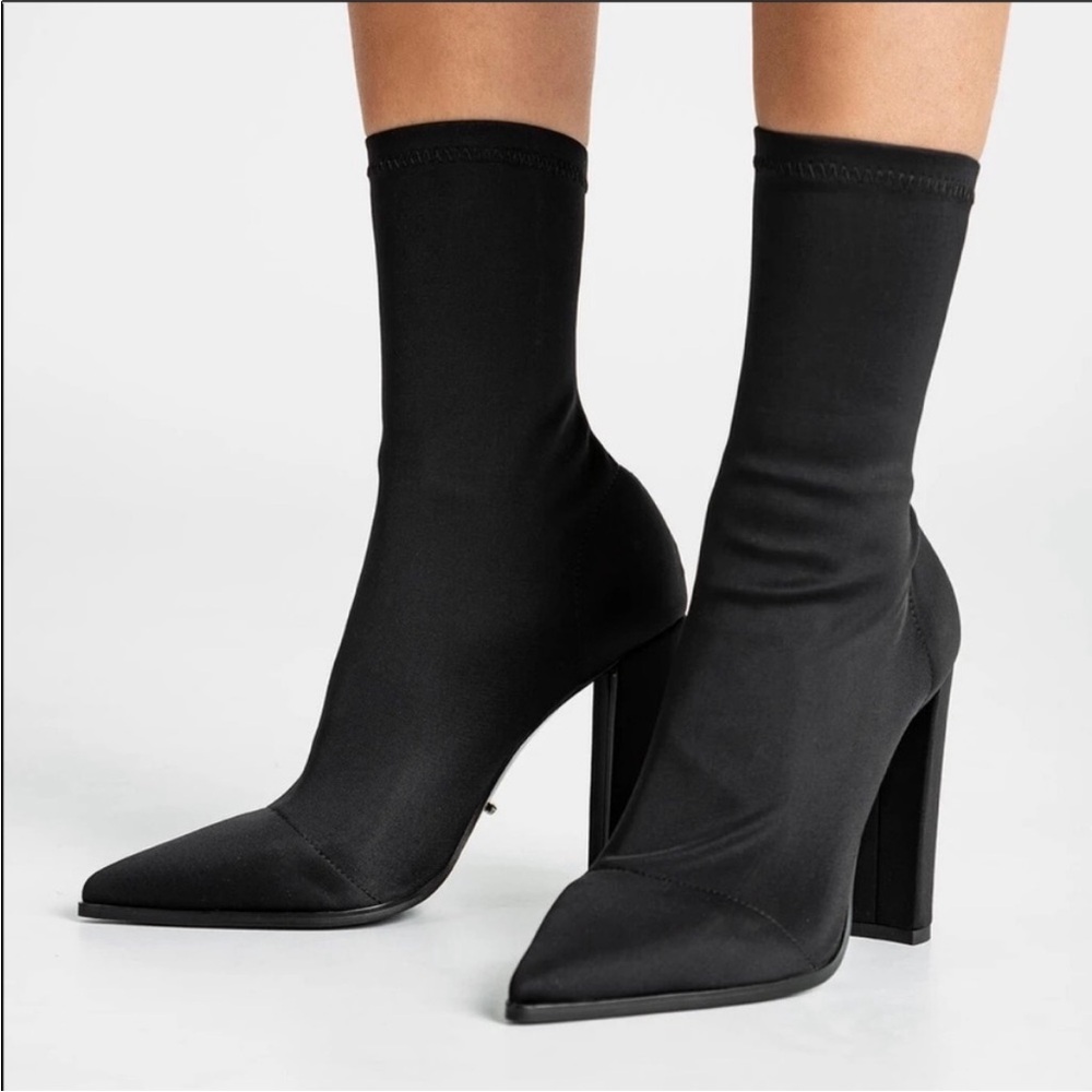 Tony Bianco Sleek Black Heeled Boots